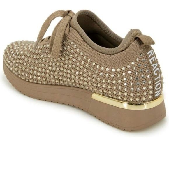 Kenneth Cole Reaction Corley Rhinestones Lace-up Sneakers Shoe Size 9 NEW in box - Picture 2 of 5